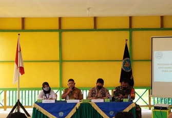 Danramil 14/Hulu Gurung Kodim 1206/Putussibau Hadiri Rapat Kerja Masyarakat Anti Narkoba P4GN