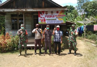 Cegah Corona Satgas  RT Tangguh Jajaran Kodim 1203/Ktp Selalu Ingatkan Warga