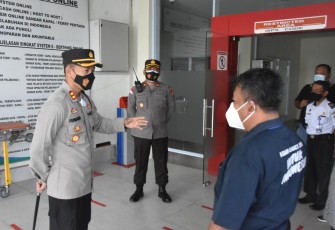 Kapolres Tanjung Pinang Tinjau Kesiapan Pos Terpadu Pengawasan Arus Mudik 2021