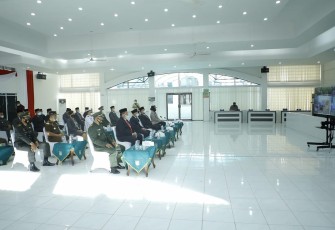Bupati Asahan Ikuti Upacara Hari Lahir Pancasila Secara Virtual 