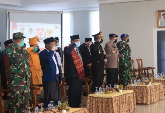Kapolres Tebing Tinggi Peringati Hari Lahir Pancasila Secara Virtual