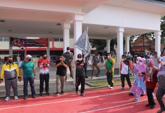 Kapolres Majalengka Bersama Forkopimda Gelar Olahraga Bersama