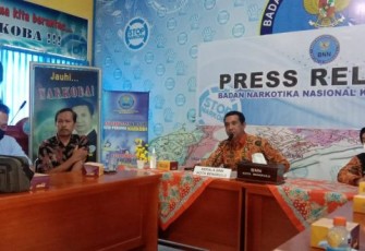 - BNN Kota Bengkulu menggelar press release akhir tahun 2021