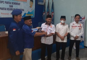 Silaturahmi kebangsaan DPD PKS dan DPC Partai Demokrat Karanganyar, pada Kamis (23/12/2021) sore