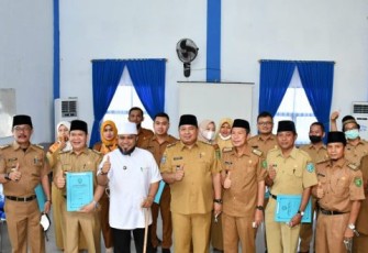 Penyerahan SK kenaikan pangkat itu digelar di aula BKPP Kota Bengkulu