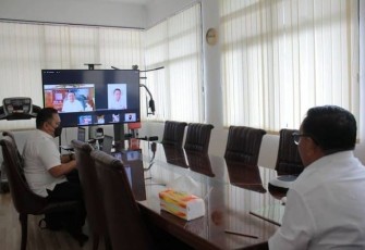 Walikota Bitung Gelar Rapat Virtual
