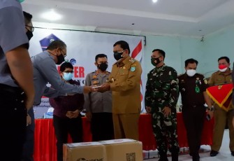 Kegiatan Penyerahan Bantuan Kegiatan TJSLP dihadiri Bupati Bengkulu Utara Ir H Mian
