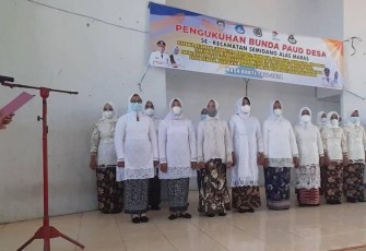 Pengukuhan Bunda Paud Desa se Kecamatan Semidang Alas Maras dan Pelayanan KB Gratis