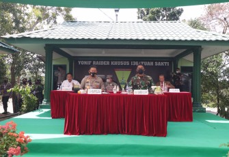 Polda Kepri dan Danrem 033/WP Lakukan Kunjungan Kerja di Mako Yonif Raider Khusus 136/TS