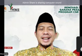 PT. SMI dan PPPA Daarul Qur'an melakukan peresmian program Renovasi 12 Titik Sarana Ibadah dan Sekolah pada Rabu (8/9) pagi. Acara ini digelar secara virutal dengan mengundang perwakilan penerima manfaat dari masing-masing lokasi