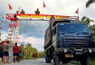 Karya bhakti Yonif 403 di perbatasan