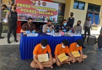 Polres Seluma Melaksanakan Press Release Pengungkapan Kasus