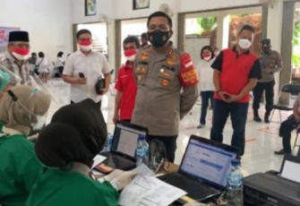 Kapolres Pati sidak pelaksanaan vaksinasi