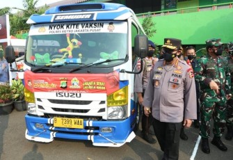 Kapolri Gelar Posko PPKM di Pasar