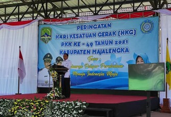 Kapolres Majalengka Hadiri Acara Hari Kesatuan Gerak (HKG) PKK Ke 49 Tingkat Kabupaten Majalengka