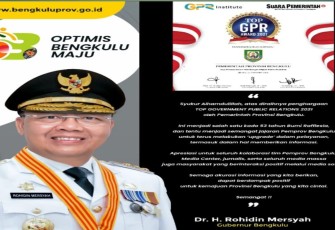 Pemprov Bengkulu Berhasil Raih Peringkat 2 TOP GPR Award 2021