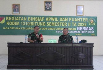 Dandim 1310/Bitung saat memberikan sambutan