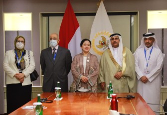 Puan saat Bertemu Pimpinan Parlemen Liga Arab dan Bahrain