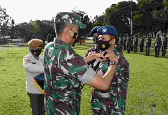 Upacara Kenaikan Pangkat Periode 1 April 2022 di Lanud J.B. Soedirman