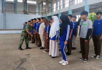 Serka Priyono saat latih PBB