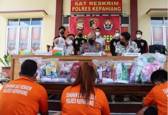 Press conference yang digelar Polres Kepahiang, Selasa (13/04/2022).