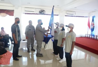 Pengukuhan 30 Relawan Penjaga Laut Nusantara (Rapala) di Aula Salah Satu Hotel di Kota Ambon, Jumat (22/4/2022).