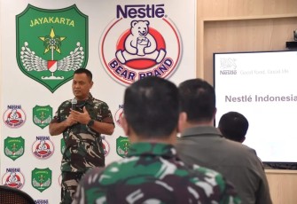 Pangdam Jaya/Jayakarta Mayjen TNI Untung Budiharto saat  beri sambutan