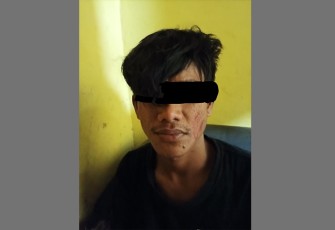 Terduga pelaku saat diamankan