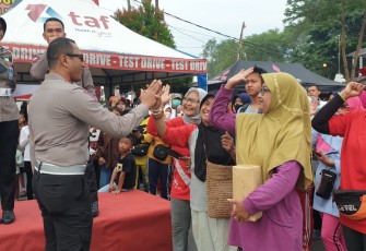 Ditlantas Polda Banten saat Gelar Kampanye Keselamatan Jalan di Car Free Day