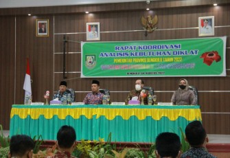  Rapat Koordinasi Analisis Kebutuhan Diklat Tahun 2022 yang digelar oleh Badan Pengembangan Sumber Daya Manusia (BPSDM) Provinsi Bengkulu, Kamis (4/8/2022).