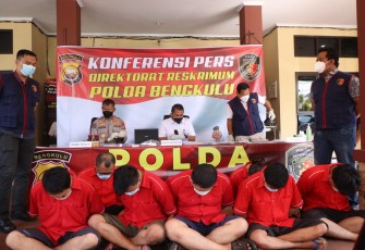 Ekspos tersangka dan barang bukti di Mapolda Bengkulu