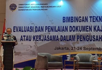 Pembukaan Bimtek Kajian Kelayakan Dalam Mengelola Alur Pelayaran Bersama Pihak Swasta