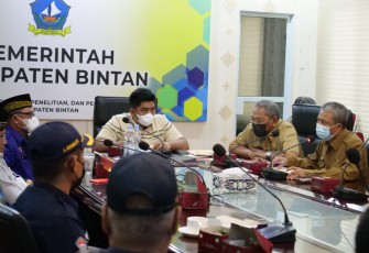 Audiensi Pemkab Bintan dengan Jajaran Pengurus DPC HNSI Bintan di Ruang Rapat Bapelitbang Bintan