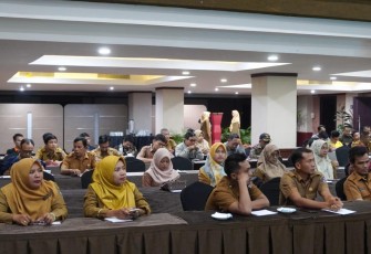 Suasana bimtek pengelolaan dan pelaporan keuangan nagari bagi 79 Sekretaris Nagari se Kabupaten Limapuluh Kota.