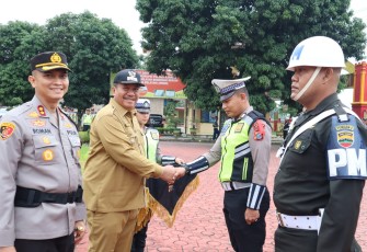 Wakil Bupati Asahan saat Ikuti Apel Gelar Pasukan Operasi Lilin 2022