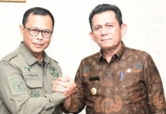 Gubernur Ansar saat Terima Kunjungan Kabinda Kepri yang Baru di Graha Kepri