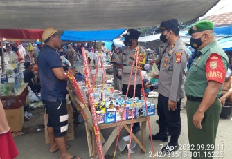 Ops Pekat Nala 2022 di Pasar Lubuk Pinang kemarin (07/04/22).