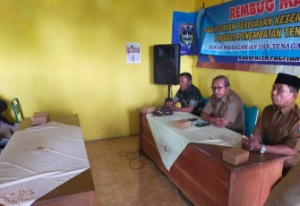 Kodim 0801 Pacitan saat Sosialisasi Program Padat Karya