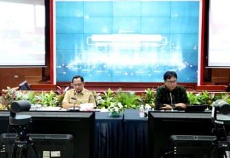 Mendagri saat menghadiri penyampaian Rilis Berita Resmi Statistik di Kantor BPS, Jakarta, Senin (3/10/2022). 