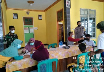 Polsek Patebon, monitoring vaksinasi dan pelaksanaan Swab disejumlah tempat wilayah hukum Polsek Patebon