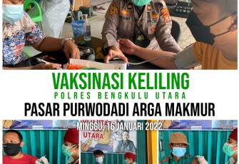 Upaya percepatan vaksinasi kembali dilakukan Polres Bengkulu Utara (BU)