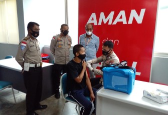 Giat vaksinasi serentak, oleh Polres Bintan