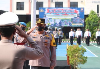 Apel gelar pasukan Operasi Keselamatan Candi 2022 Polres Karanganyar