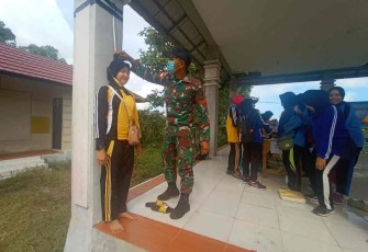 GERMAS Pertajam Sinergitas, Satgas Pamtas Yonif Mekanis 643/Wns Bersama Instansi Terkait