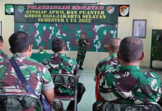 Meningkatkan Kesiapan Prajurit, Kodim 0504/JS Gelar Binsiap Apwil Dan Puanter