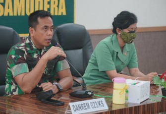 Exit Briefing Danrem 023/KS Bersama Seluruh Prajuritnya Secara Virtual