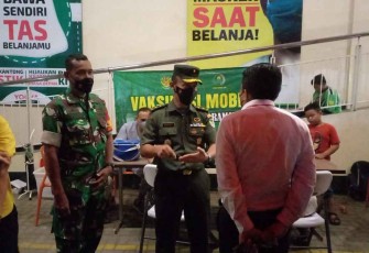 Mobile Vaksin Kodim Indramayu Sasar Pengunjung Toserba Yogya