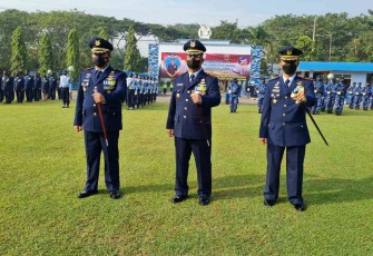 Upacara Peringatan HUT Ke-76 TNI Angkatan Udara Di Lanud Muljono
