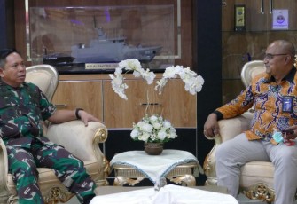 Pangkoarmada III Menerima Kunjungan Pimpinan Cabang BNI Sorong