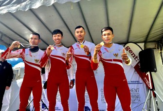 Empat personel TNI AL  sabet emas  lomba dayung di Belgia